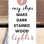 use a paintbrush to add color to light wood