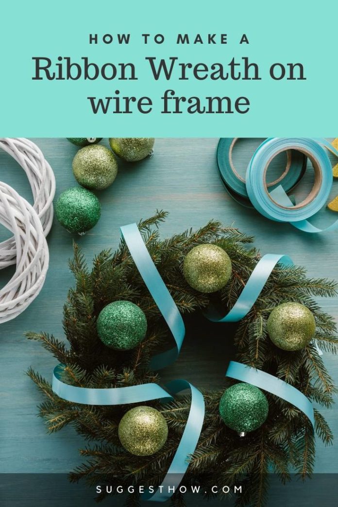 How to Make a Ribbon Wreath on Wire Frame