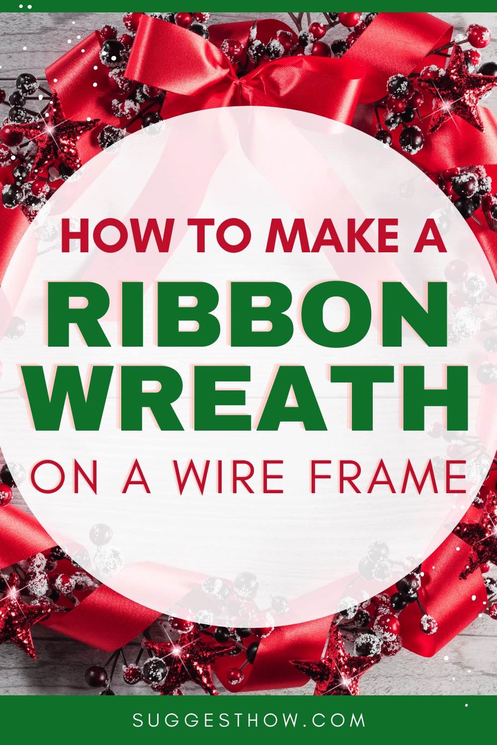 How to Make a Ribbon Wreath on Wire Frame