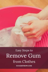 how to remove gum from clothes