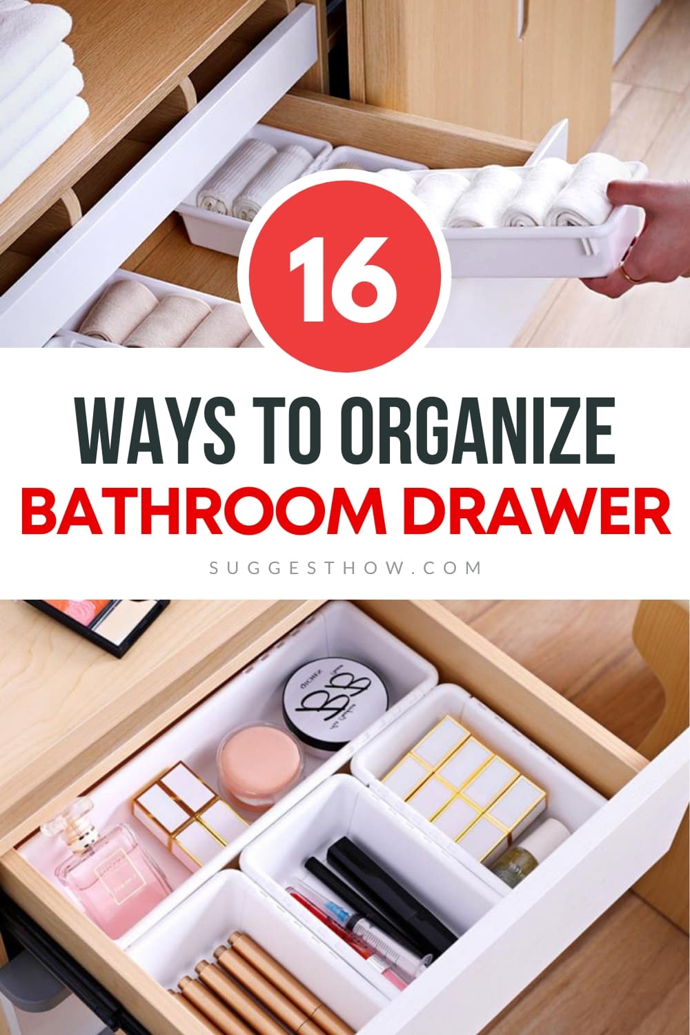 Organized Bathroom Drawers