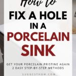 how to fix a hole in a porcelain sink